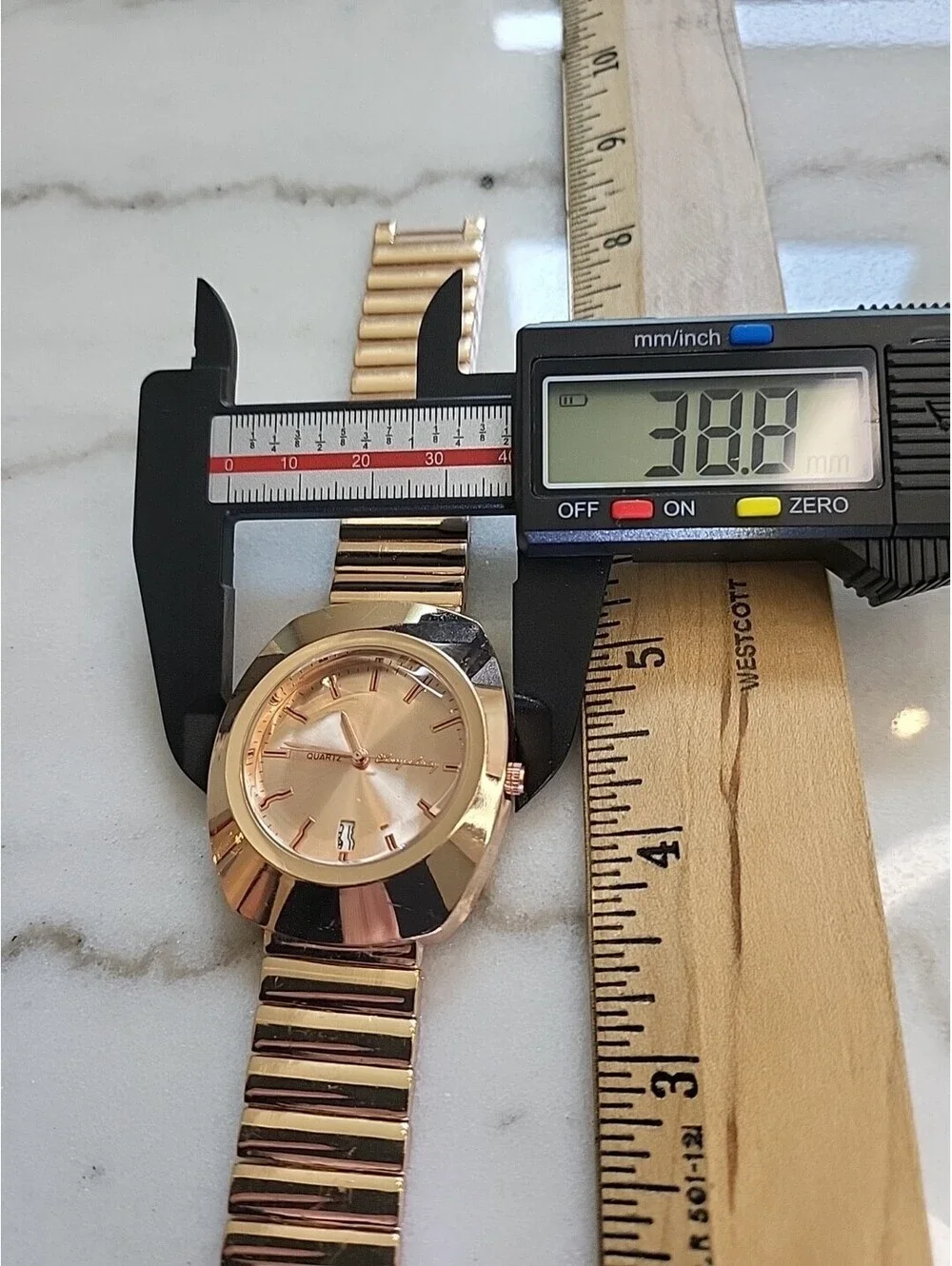 Womens Watch Cherry Shirley RoseGold Tone Square Face New Battery Working